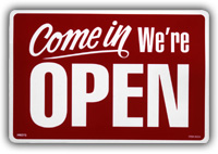 We're Open!