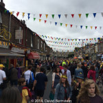 The crowds in York, enjoying a street festival after the start of Stage 2.